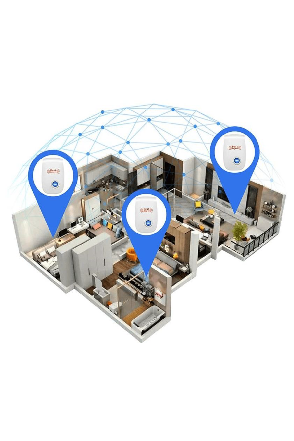 Pest Reject - Repelente Ultrasonico Eléctrico